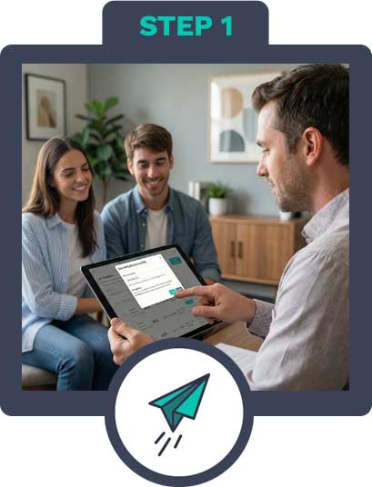 image of step 1 in the how it works process